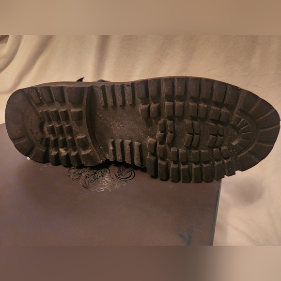 Vince Camuto Black Leather Suede Ruenalee Combat Boots Women Size 11 - Picture 9 of 11